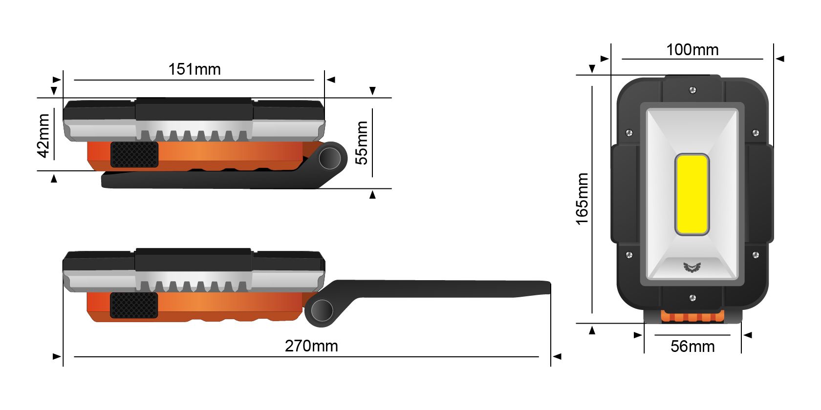 STEDI T1500 LED Arbets & Campinglampa